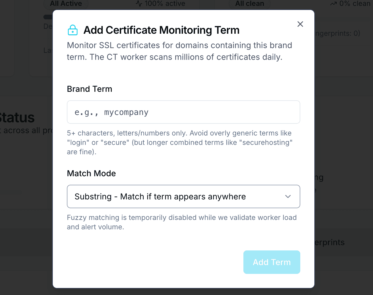Certificate Monitoring