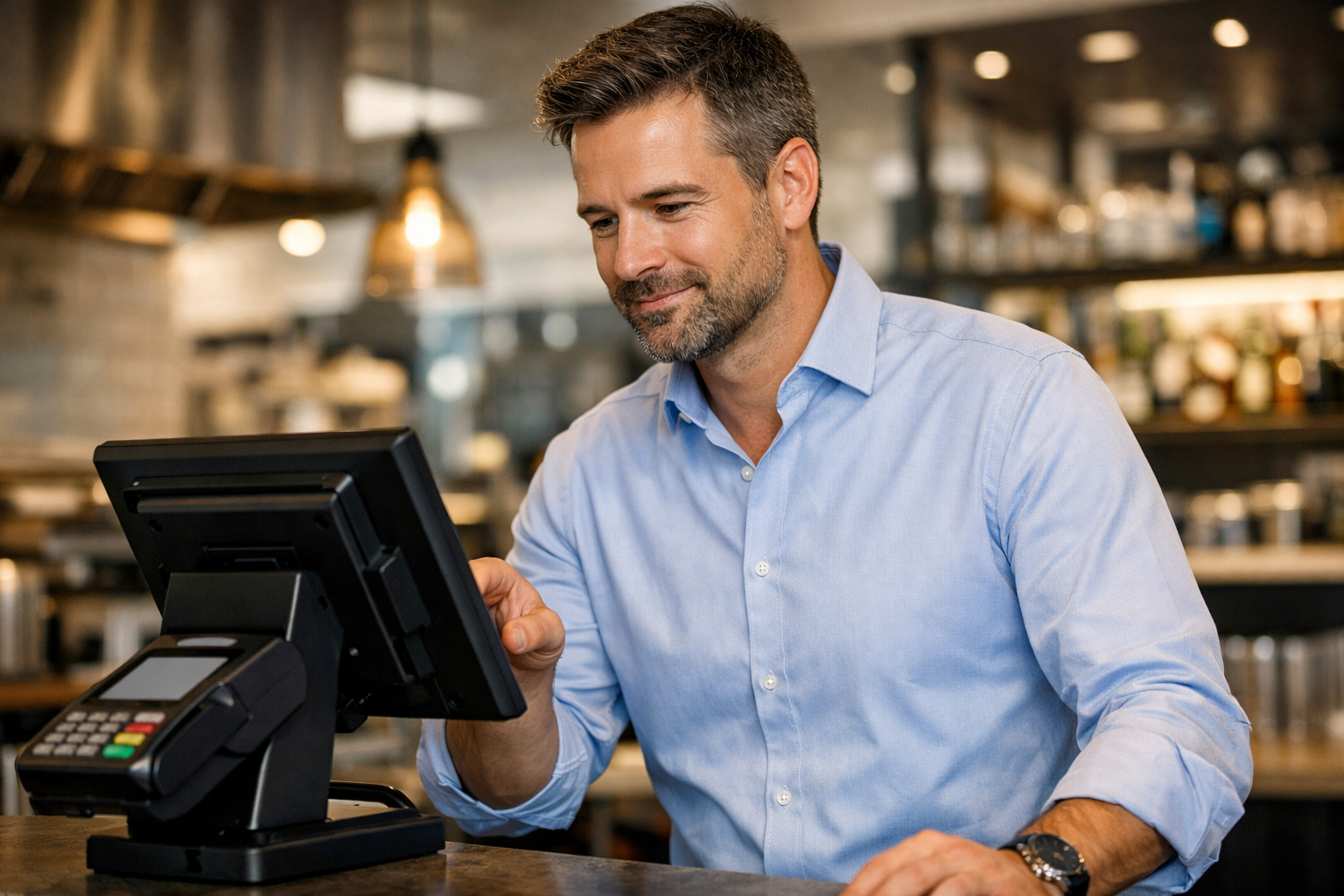 Operations team managing physical venue with QR code signage